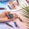 12Pcs 4 Colors Alloy Rhinestone Keychain Findings FIND-BT0001-38A-6