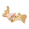 304 Stainless Steel Enamel Pendants STAS-U061-20G-01-2