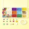 DIY Glass Seed & Synthetic Turquoise & Natural Cowrie Shell Bracelets Making Kits DIY-FS0007-11A-9