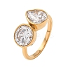 304 Stainless Steel Pave Cubic Zirconia Finger Rings for Women RJEW-K319-02A-G-2