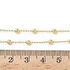 3MM Round Balll Brass Curb Chain Necklaces for Women NJEW-K271-09G-4