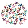 30Pcs 6 Colors Alloy Enamel Pendant Decorations HJEW-YW00117-1