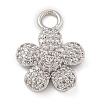 Rack Plating Brass Micro Pave Cubic Zirconia Pendants KK-A234-018P-1