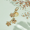 304 Stainless Steel Flower Keychains KEYC-ME00016-01-3