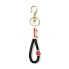 Cat Paw Print PVC & Iron Alloy Lobster Claw Clasp Keychain KEYC-JKC01105-02-2