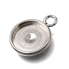 304 Stainless Steel Pendant Cabochon Settings STAS-F365-02D-P-2