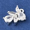 Brass Micro Pave Clear Cubic Zirconia Charms KK-R219-31S-2
