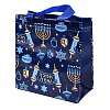 Hanukkah Theme Non-Woven Reusable Folding Gift Bags with Handle ABAG-NH0001-01A-1