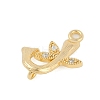 Brass Crystal Rhinestone Letter Links Connector Charms KK-S395-06G-J-2