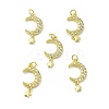 Brass Micro Pave Cubic Zirconia Pendants KK-E068-VB208-2