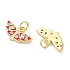 Brass Micro Pave Cubic Zirconia Pendants KK-S338-14G-2