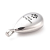 Non-Tarnish 304 Stainless Steel Urn Pendants STAS-D179-19P-3