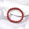 2Pcs 2 Styles Natural Red Jasper Beads Bracelets BJEW-JB12200-4