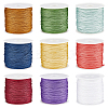 9 Rolls 9 Colors Nylon Braided Cord NWIR-SC0001-06-1
