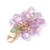 Teardrop Glass & Acrylic Pendant Decoration HJEW-TA00270-5