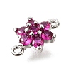 Brass Micro Pave Orchid Cubic Zirconia Links KK-D356-02A-P-2