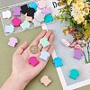 24Pcs 12 Colors Food Grade Eco-Friendly Silicone Focal Beads SIL-CA0001-20-3