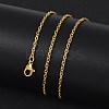 Ion Plating(IP) 304 Stainless Steel Cable Chain Necklaces NJEW-K090-01G-4
