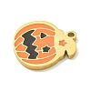 Halloween Theme Ion Plating(IP) 304 Stainless Steel Enamel Charms STAS-M011-03B-2