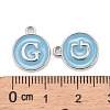 Platinum Plated Alloy Enamel Charms X-ENAM-S118-04G-P-3