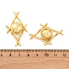 Rhombus with Round Brass Stud Earrings EJEW-R025-03G-5