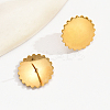 Elegant Irregular 201 Stainless Steel Flat Round Stud Earrings EV2477-3
