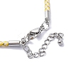 Polyester Cord Braided Bracelet Makings MAK-Z003-01P-14-3