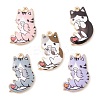 25Pcs 5 Styles Rack Plating Alloy Pendants ENAM-CJ0004-73-7