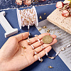 DIY Brass Glass Butterfly and Plastic Imitation Pearl Beaded Chains Necklace Jewelry Kits DIY-TA0010-49-4