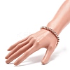 Synthetic Hematite Round Beaded Stretch Bracelet BJEW-JB08582-03-3