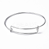 Non-Tarnish Adjustable 304 Stainless Steel Wire Bangle Making MAK-F286-03P-2