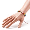 Evil Eye Star Heart Braided Bead Bracelet for Kid BJEW-JB06777-3