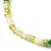 Faceted Round Glass Beads Stretch Bracelet for Teen Girl Women BJEW-JB07072-04-3