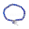 Cross 304 Stainless Steel Charm Bracelets BJEW-JB12262-01-2
