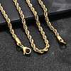 304 Stainless Steel Rope Chain Necklaces NJEW-P047-40-4