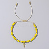 Bohemian Style Glass Braided Bead Bracelets for Women WV4296-9-1
