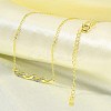 Brass Micro Pave Light Sky Blue Cubic Zirconia Wave Shaped Pendant Cable Chain Necklaces for Women NJEW-R005-01G-2