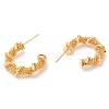 Brass Round Stud Earrings KK-K333-60G-2