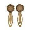 Iron Bookmark Cabochon Setting X-PALLOY-S033-09AB-NR-1