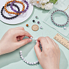 125Pcs 5 Styles Synthetic Howlite & Magnetic Hematite & Natural Amethyst & Obsidian & Tigerskin Jasper Round Beads G-WR0001-10-3