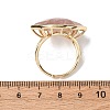 Horse Eye Natural Strawberry Quartz Cuff Rings RJEW-M076-04G-04-3