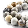 Round Natural Polychrome Jasper/Picasso Stone/Picasso Jasper Beads Strands G-O199-03B-3