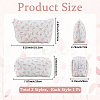 2Pcs 2 Styles Portable Travel Polyester Cosmetic Zipper Storage Clutch Bags ABAG-CY0001-01B-2