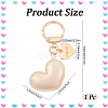 1Pc Imitation Leather Heart Keychain KEYC-CL0001-14C-2