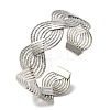 Electrophoresis Iron Cuff Bangles for Women BJEW-M057-02P-2