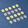 20Pcs 2 Colors Holy Oval Carved Virgin Mary Tibetan Style Alloy Chandelier Component Links TIBE-FS0001-15-9