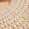 Woven Round Imitation Pearl Multilayer Bib Necklaces for Women FS-WGEC5FA-01-4