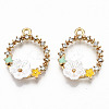 Alloy Enamel Pendants ENAM-S126-003B-RS-1