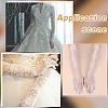 2 Pairs 2 Colors Polyester Long Lace Gloves AJEW-LP0008-33-5