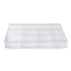 12 Grids Plastic Bead Containers with Cover CON-K002-03A-2